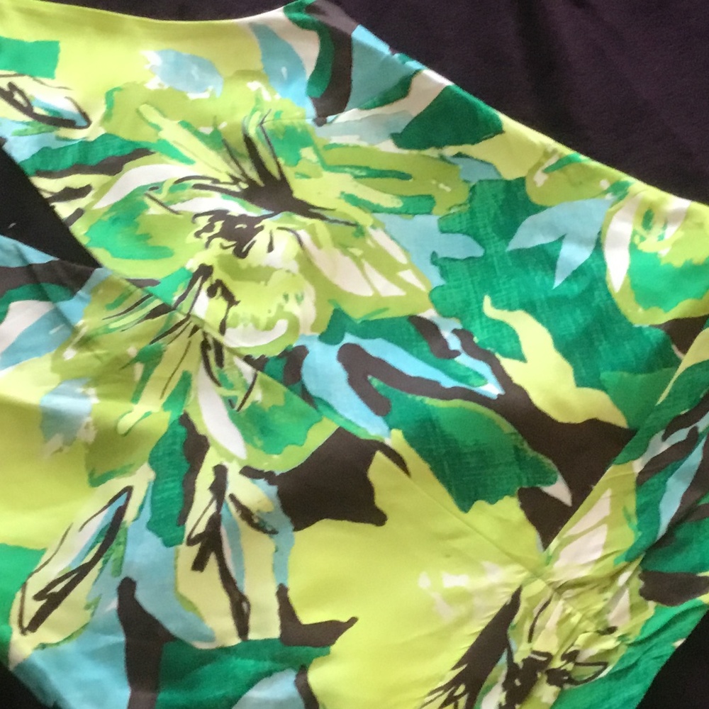 Banana Republic silk tropical halter top